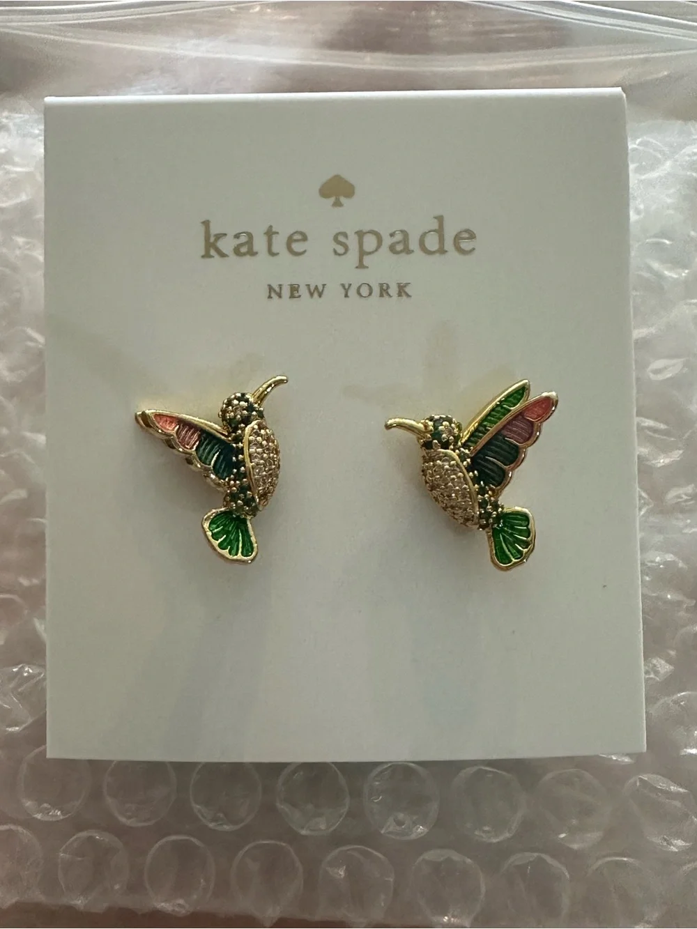 New Kate Spade Scenic Route Hummingbird Stud Earrings